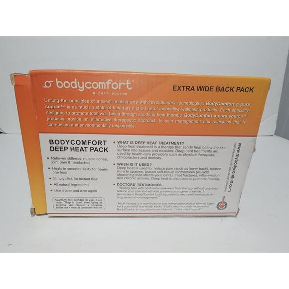 BodyComfort Re-usable Heat Pack Extra Wide Back Pack Latex Free - Picture 2 of 5